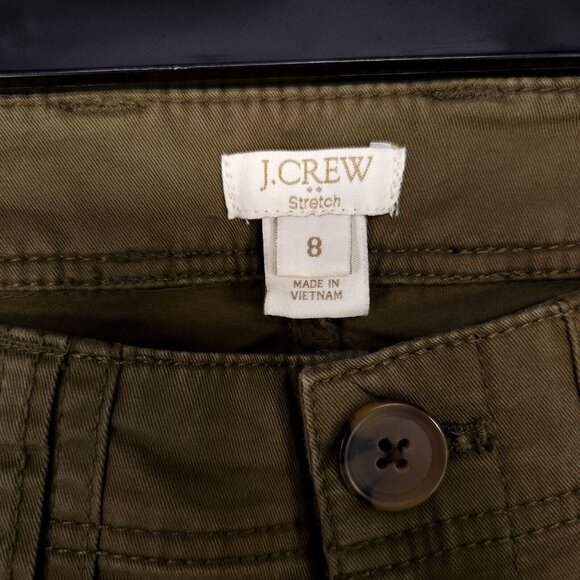 J Crew Chino Pants Tapered Leg Trousers Womens Stretch Size 8 Comfort - Picture 11 of 14